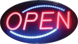 LED bord ' OPEN '  rond