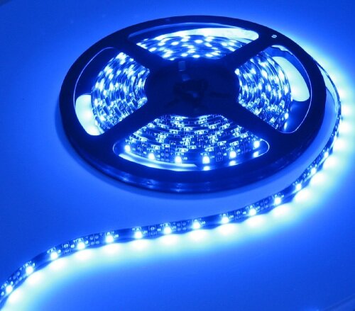 5M BLAUW 5050 LED strip 60 LEDs per meter -IP66 - Dimbaar - complete set 