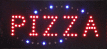 LED bord ' PIZZA '