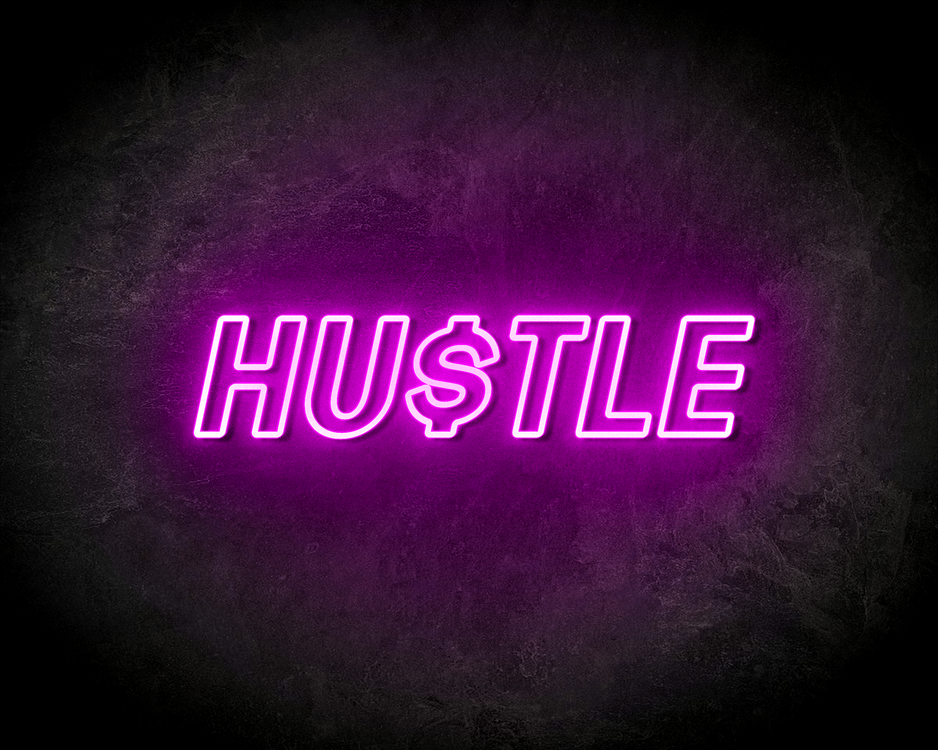 HUSTLE neon sign - LED neon sign - LEDreclamebords.nl | LED schermen, LED  Neon Sign, LED reclame & LED scherm specialist