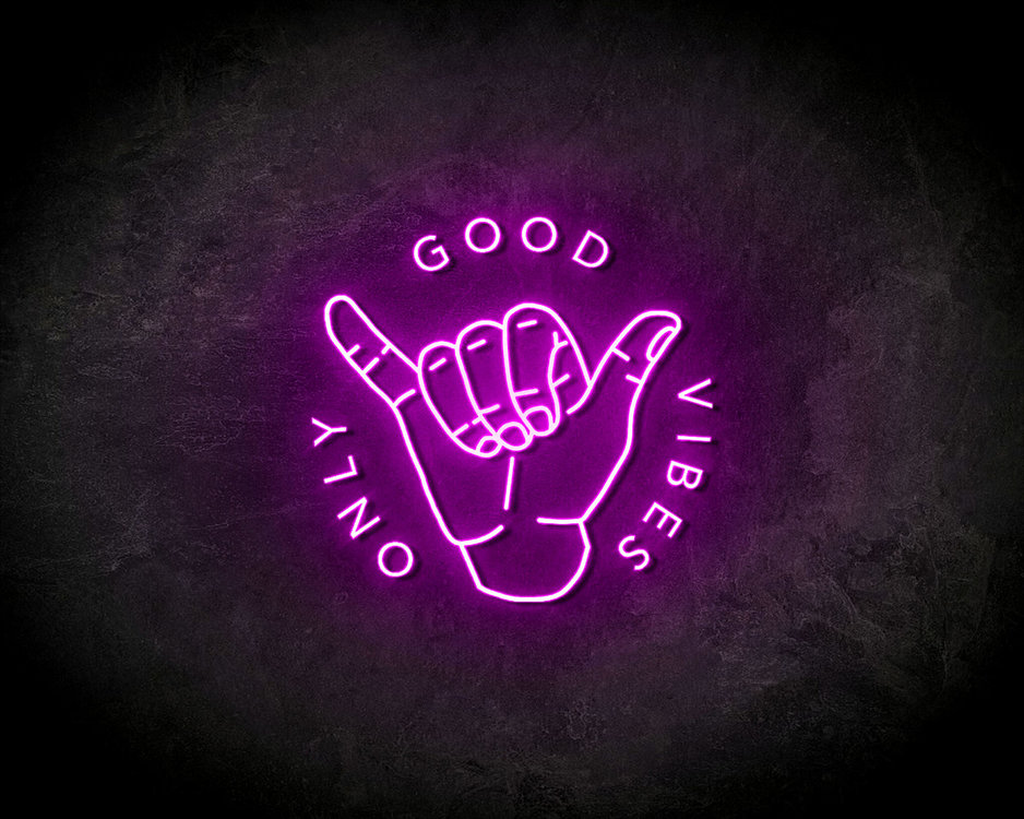 Good Vibes Only neon sign - LED neonsign - LEDreclamebords.nl  LED  schermen, LED Neon Sign, LED reclame & LED scherm specialist