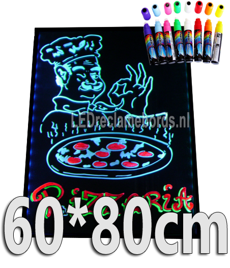 LED schrijfbord 60cm*80cm | 90 functies
