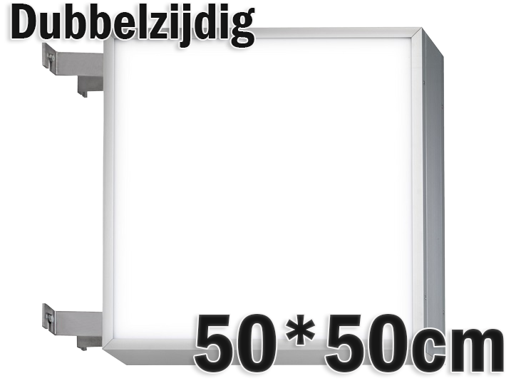 LED lichtbak 50x50cm - Dubbelzijdig LED lichtbak 50x50cm - Dubbelzijdig