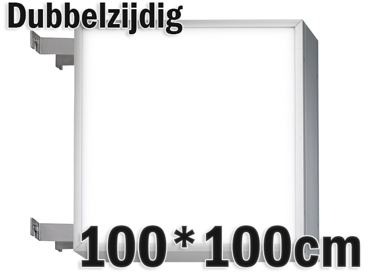LED lichtbak 100x100cm - Dubbelzijdig LED lichtbak 100x100cm - Dubbelzijdig