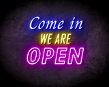 COME IN OPEN DOUBLE neon sign - LED neon sign_