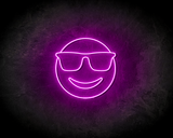 SUNGLASSES SMILEY neon sign - LED neonsign_