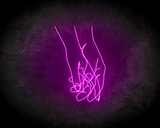 HOLDING HANDS LINE ART neon sign - LED neon sign_
