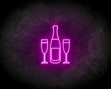 CHAMPAGNE BOTTLE neon sign - LED neon sign_