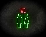 WC 2 COLORS neon sign - LED neon sign_