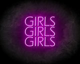 GIRLS GIRLS GIRLS neon sign - LED neon sign_