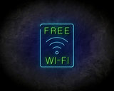 Free Wifi neon sign - LED neon sign_