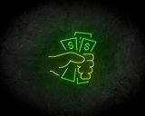 Money In Hand neon sign - LED neon sign_
