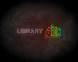 Library neon sign - LED neonsign_