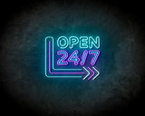 Open 24/7 neon sign - LED neonsign_