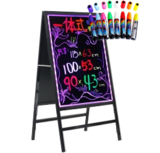 Dubbelzijdig LED schrijfbord 70cm*50cm | 90 functies_