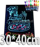 LED schrijfbord 30cm*40cm | 90 functies_