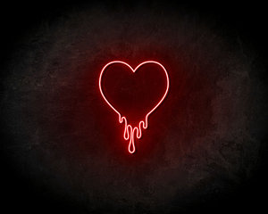 Melting Heart neon sign - LED neon sign