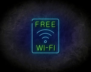 Free Wifi neon sign - LED neon sign