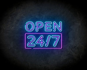Open 24/7 Square neon sign - LED neonsign Open 24/7 Square neon sign - LED neonsign