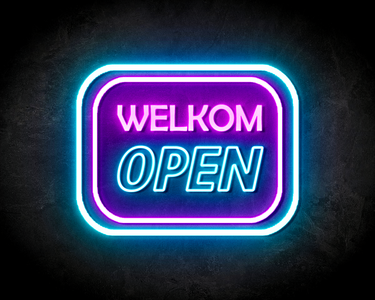 WELKOM OPEN neon sign - LED neon reclame bord