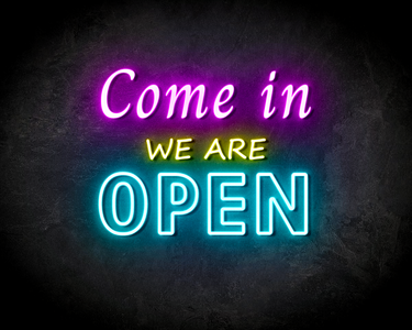 COME IN OPEN neon sign - LED neon sign