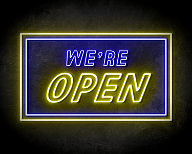 WE'RE OPEN neon sign - LED neon sign