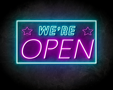 WE'RE OPEN STAR neon sign - LED neon sign