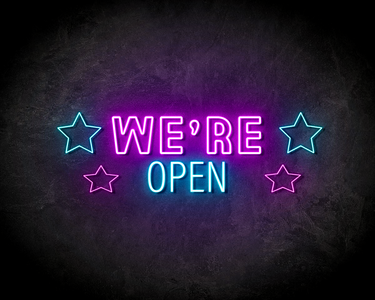 WE'RE OPEN STAR LUXE