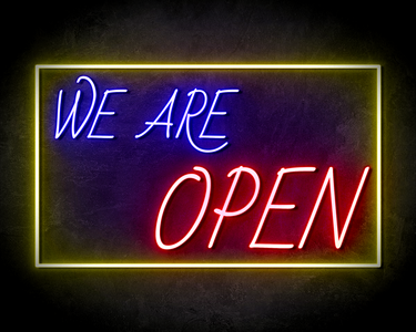 WE ARE OPEN YELLOW neon sign - LED neon sign