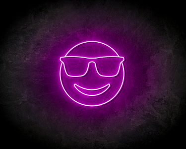 SUNGLASSES SMILEY neon sign - LED neonsign