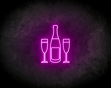CHAMPAGNE BOTTLE neon sign - LED neon sign
