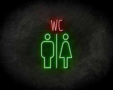WC 2 COLORS neon sign - LED neon sign
