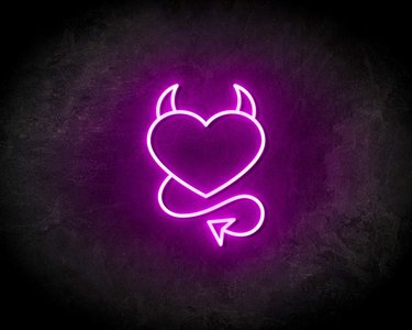 DEVIL HEART neon sign - LED neon sign