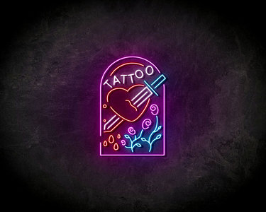 Tattoo heart neon sign - LED neonsign