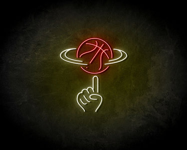 Spinning basketbal neon sign - LED neon sign