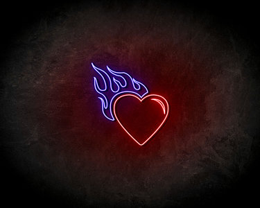 Fire Heart neon sign - LED neonsign
