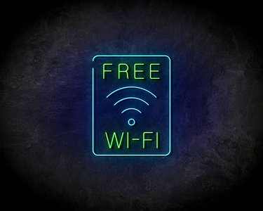 Free Wifi neon sign - LED neon sign