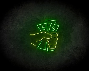 Money In Hand neon sign - LED neon sign