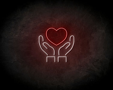Hart In Hands neon sign - LED neon sign