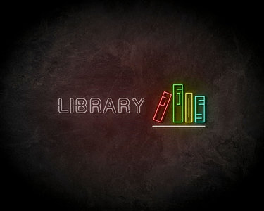Library neon sign - LED neonsign