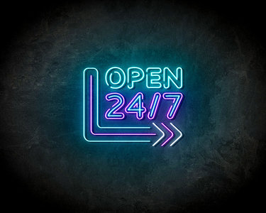 Open 24/7 neon sign - LED neonsign