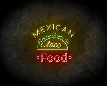 Mexican taco food neon sign - LED neonsign