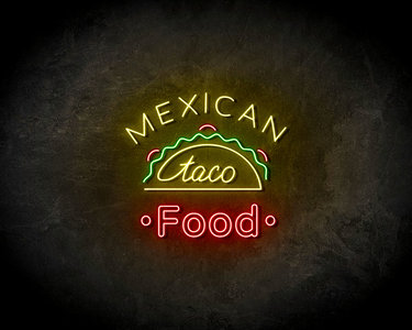 Mexican taco food neon sign - LED neonsign