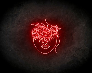 Rose face neon sign - LED neonsign