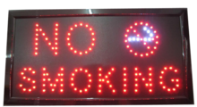 LED bord 'NO SMOKING'