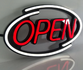 LED open sign 'Neon' Rood/Wit_